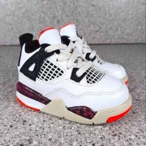 Nike Air Jordan 4 Retro Flight Nostalgia Kids Toddler 5C Sneakers Shoes